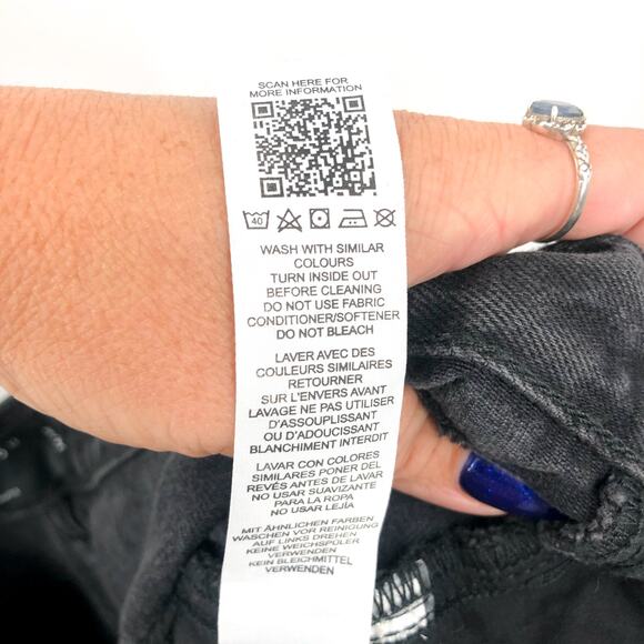 ASOS DESIGN Women's Farleigh Slim Mom Jeans 34x30 Washed Black High Rise NWOT - Picture 11 of 11